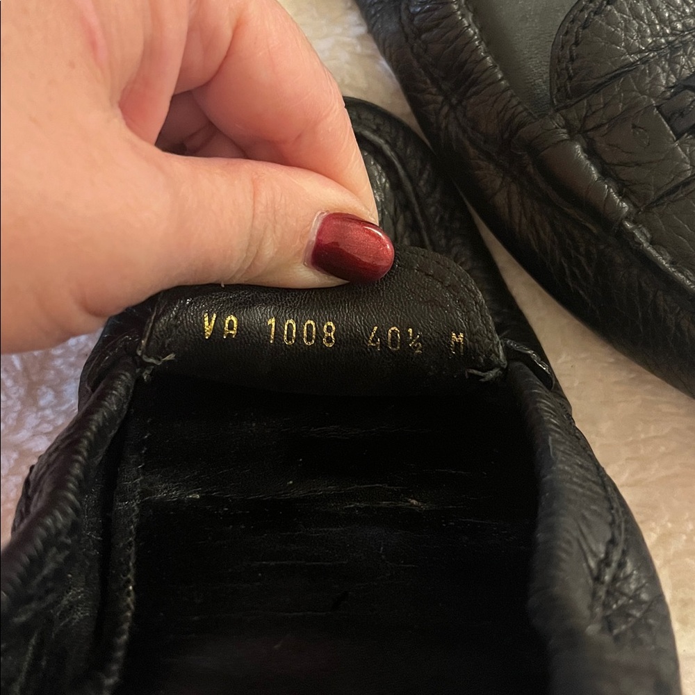 Louis Vuitton Black Textured Gloria Flats - Picture 4 of 7